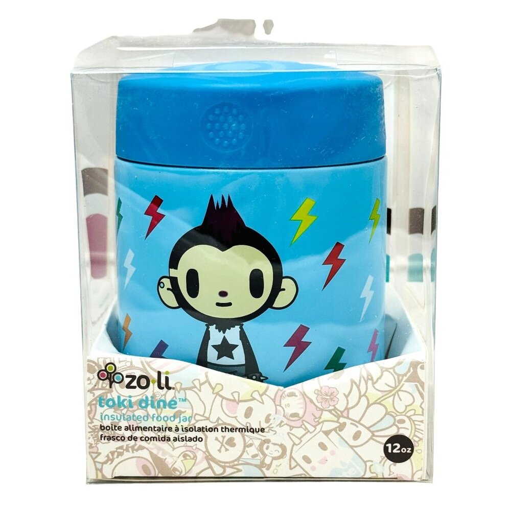 Tokidoki x ZoLi Toki Dine Insulated Food Jar 12oz Stainless Steel Blue Lightning